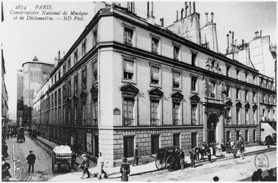 Postal que muestra el Conservatorio de París, 1906 de French Photographer